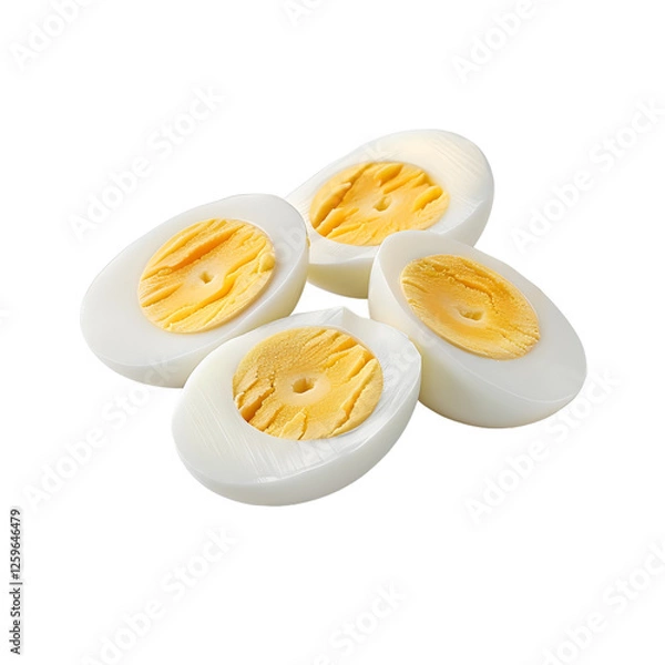 Obraz Hard Boiled Eggs isolated on transparent background