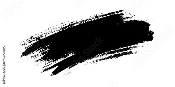 Fototapeta Vector modern black grunge brush stroke background.
