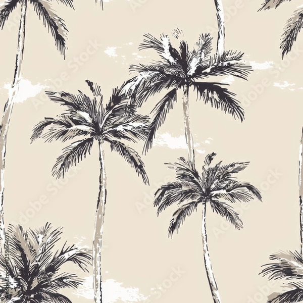 Obraz neutrtal palm trees print multilayered simple 