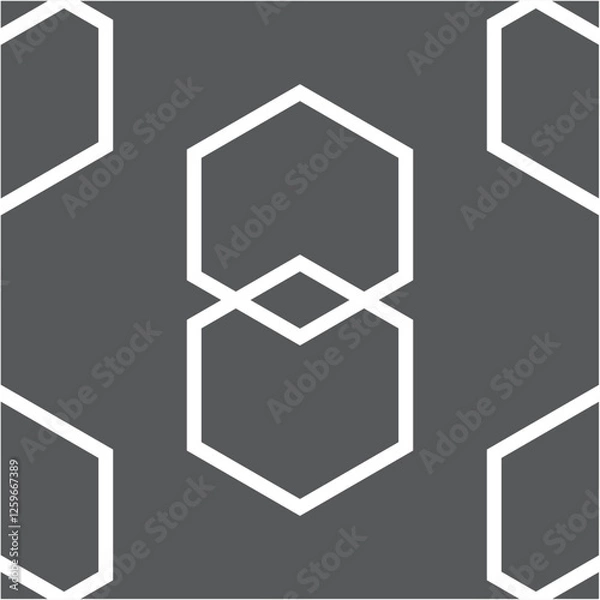 Fototapeta Seamless fabric of geometric pattern, like illustration. Suit for package design, wallpaper, fashion print, Housing wallpaper, arty-crafty.