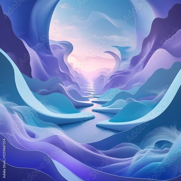 Obraz abstract blue background with waves