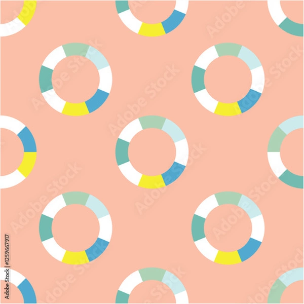 Fototapeta Vector seamless pattern with circles