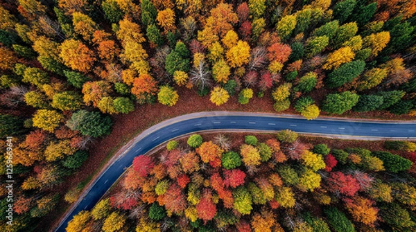 Obraz Road in forest
