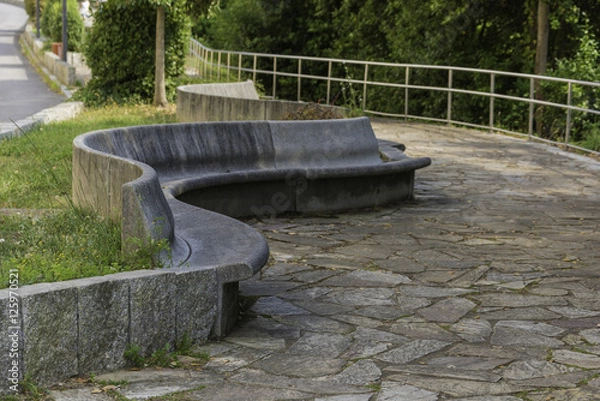 Fototapeta Stone bench.