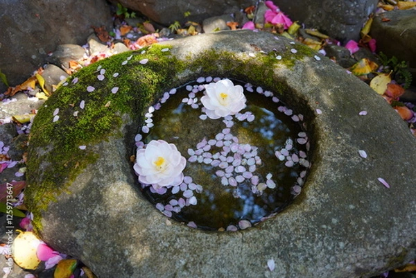 Obraz 京都符京都市の東山区に位置する哲学の道の風景