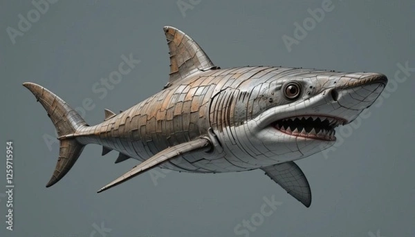 Fototapeta Reconstructed Aquatic Predator Model