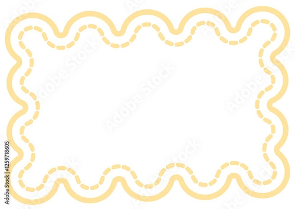 Fototapeta 黄色のモコモコフレーム