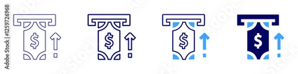 Fototapeta Payment security solutions icon in 4 different styles. Thin Line, Line, Bold Line, Duotone. Duotone style. Editable stroke