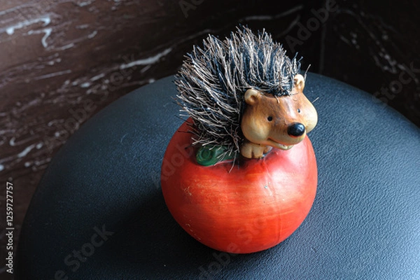 Obraz hedgehog and apple
