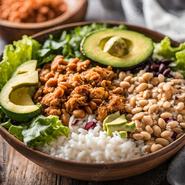 Fototapeta fried rice with vegetables