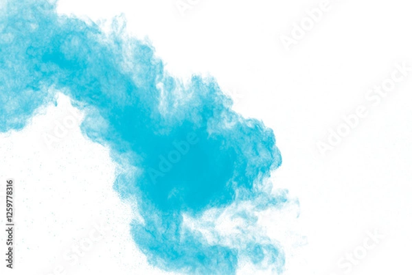 Obraz Blue explosion of powdery blue paint.
