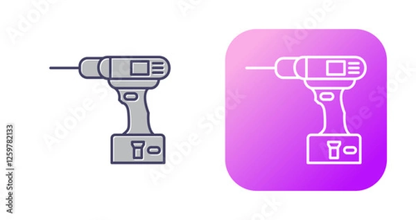 Obraz Drilling Machine Vector Icon