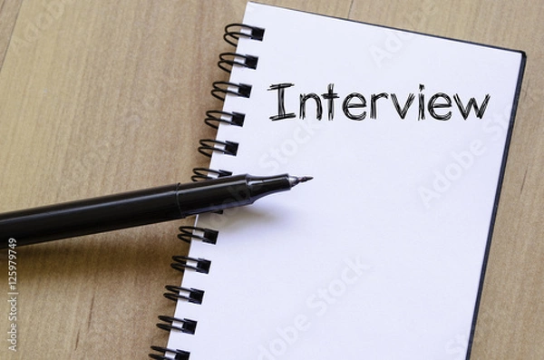 Obraz Interview text concept on notebook