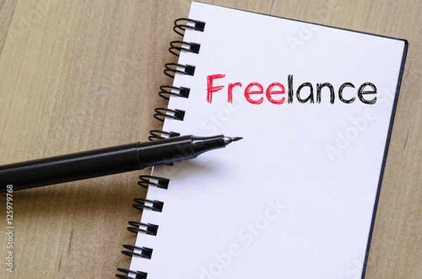 Obraz Freelance text concept on notebook