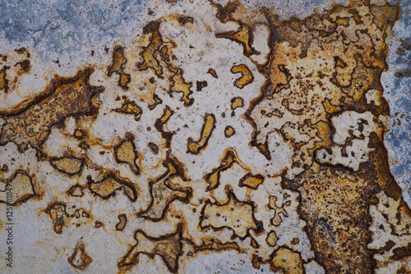 Fototapeta Rusty Metal Surface - Abstract Corrosion Texture
