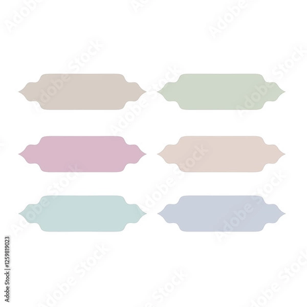 Fototapeta Simple Paper Tags Product Labels Collection
