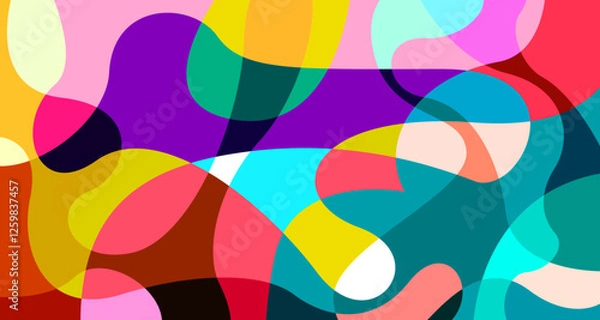 Fototapeta Vector colorful abstract psychedelic liquid and fluid background pattern	
