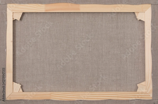 Obraz Reverse side of primed linen canvas.
