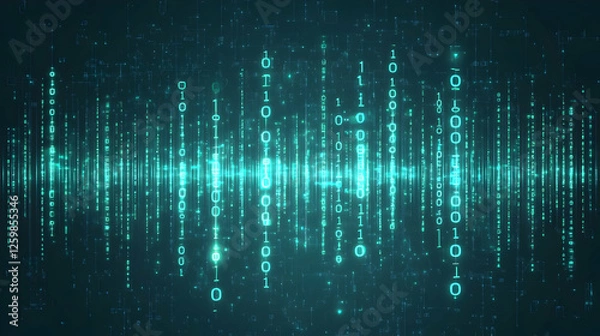 Fototapeta Abstract digital data stream background