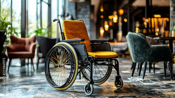 Obraz Modern Wheelchair in a Stylish Restaurant Interior