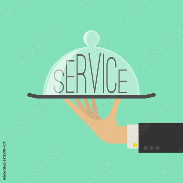 Obraz Service Concept. Flat Style. Vector Illustration