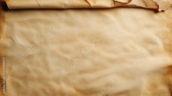 Fototapeta Sophisticated Parchment Texture with Fine Grain and Delicate Folds, Ideal for Design Projects with Open Central Space