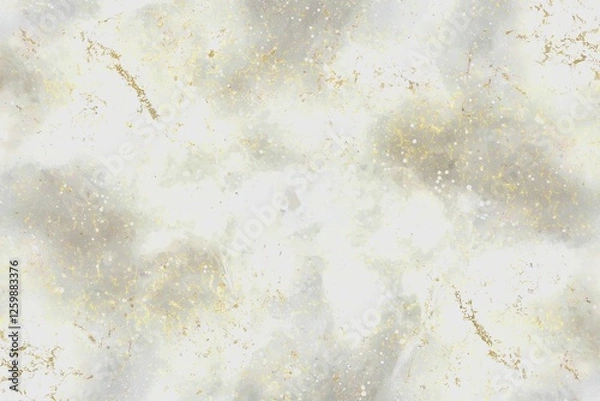 Fototapeta The background has a light gray granite texture with gold flecks.