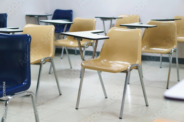 Fototapeta Thai lecture chairs and tables