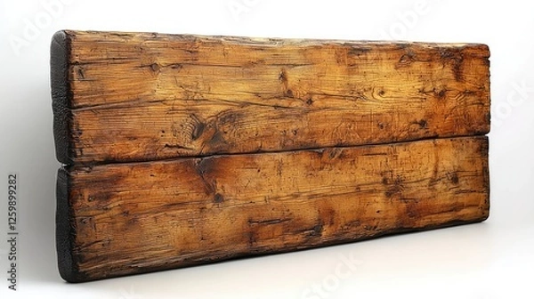 Fototapeta Rustic wooden plank showcasing natural grain patterns, ideal for home decor or furniture projects