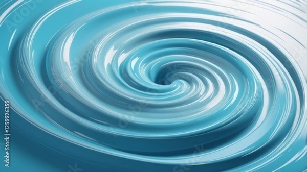 Obraz Create a background with a swirling effect, similar to a whirlpool or vortex, featuring soft water textures and light reflections. Use cool blues and turquoise for a tranquil, dynamic effect.