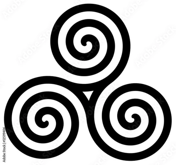 Fototapeta Tryskell Triple Spiral Symbol 010