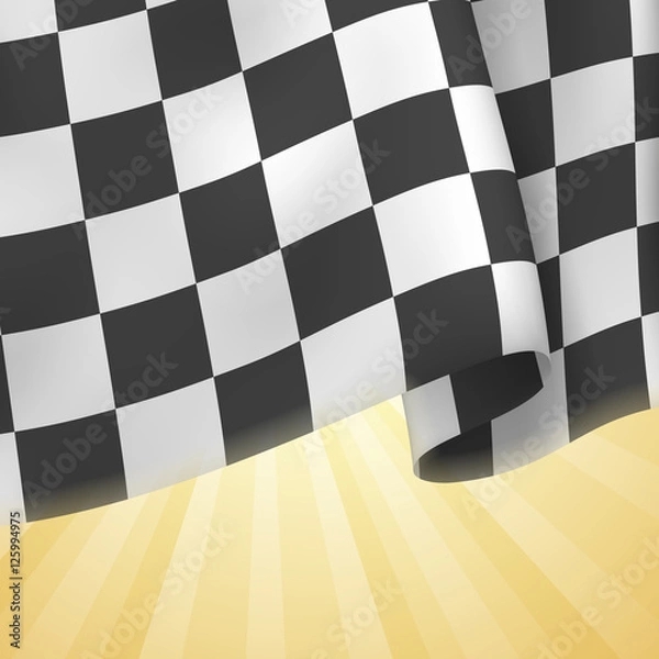 Obraz Checkered Flag Background. Card Template. Vector