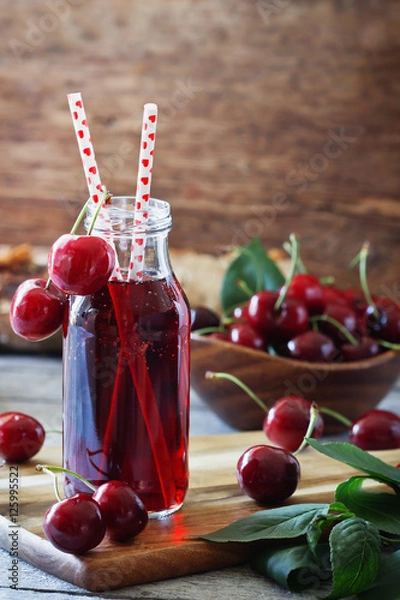Obraz Fresh cherry juice