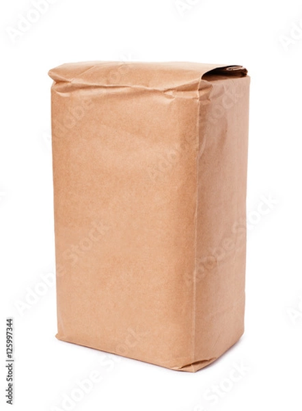 Obraz Blank brown craft paper bag