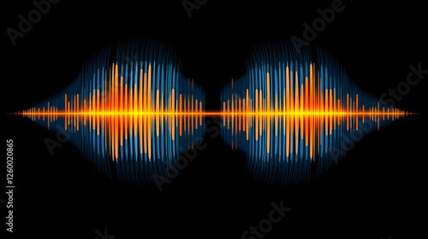 Fototapeta Visualizing Sound Waves:  Frequency, Amplitude, and Audio Data Visualization