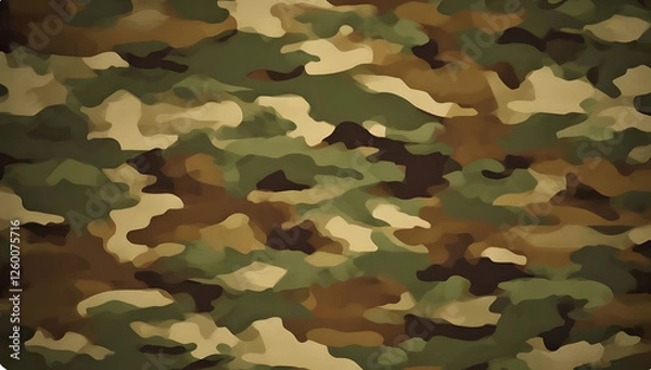 Fototapeta camouflage, dirty background, army print, brown and khaki, blurred background, stylish design for uniform