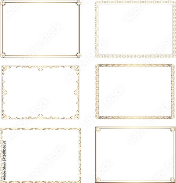 Obraz classic-golden-border-vector