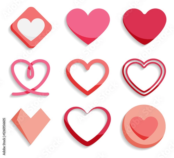 Obraz collection-decorative-hearts