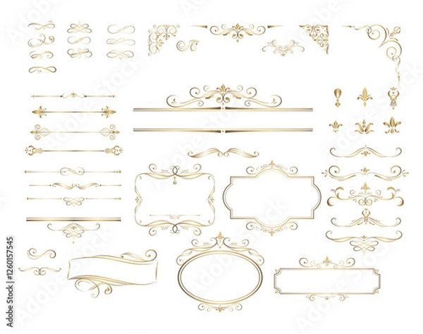 Obraz collection-set-label-ornament