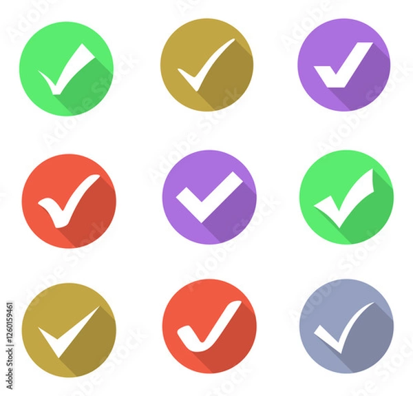 Obraz colorful-check-marks