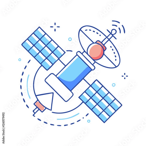 Fototapeta satellite imaging icon, satellite imaging vector illustration-simple illustration of satellite imaging, perfect for satellite imaging logos and icons
