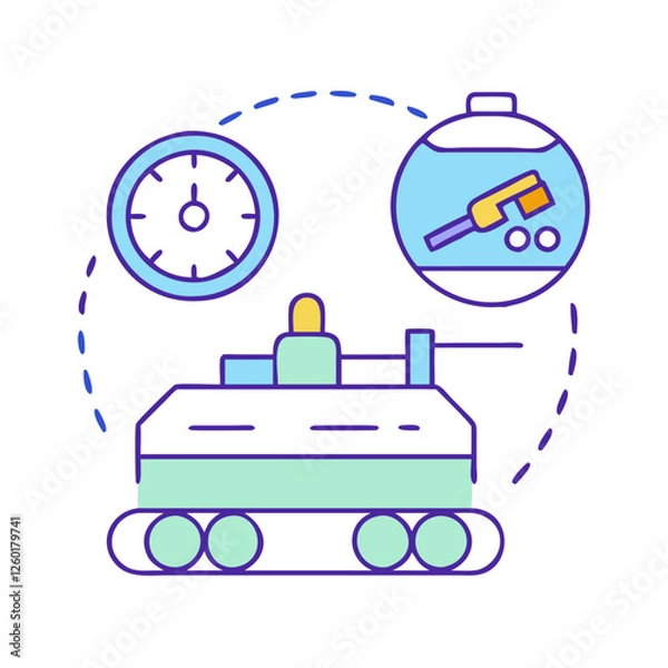 Fototapeta tank calibration icon, tank calibration vector illustration-simple illustration of tank calibration, perfect for tank calibration logos and icons