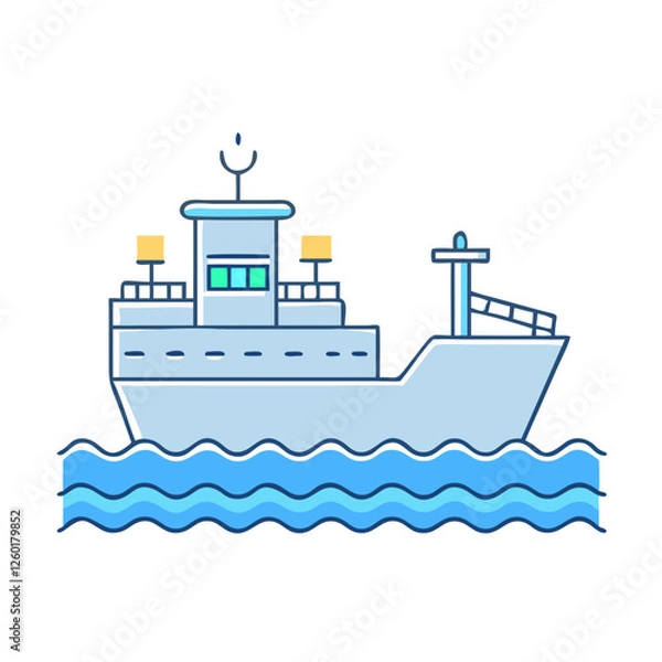 Obraz tanker ship icon, tanker ship vector illustration-simple illustration of tanker ship, perfect for tanker ship logos and icons