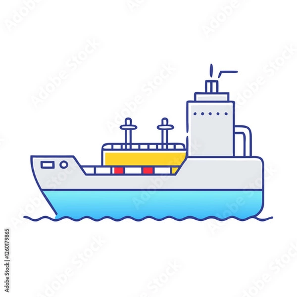 Obraz tanker ship icon, tanker ship vector illustration-simple illustration of tanker ship, perfect for tanker ship logos and icons