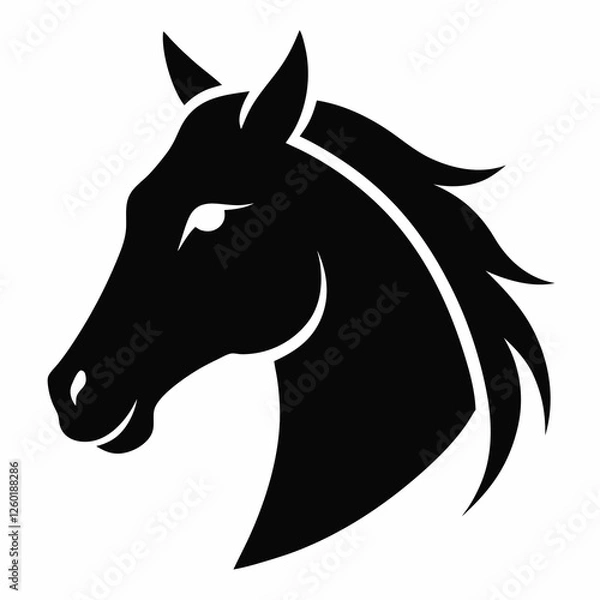 Obraz horse head silhouette