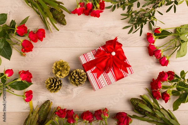 Obraz Christmas presents and decor