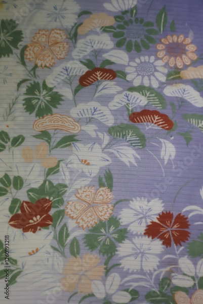 Obraz 絽のアンティーク着物生地
