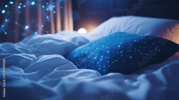 Obraz Sleep optimization devices track and improve rest patterns.