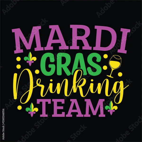 Fototapeta Mardi Gras Drinking Team