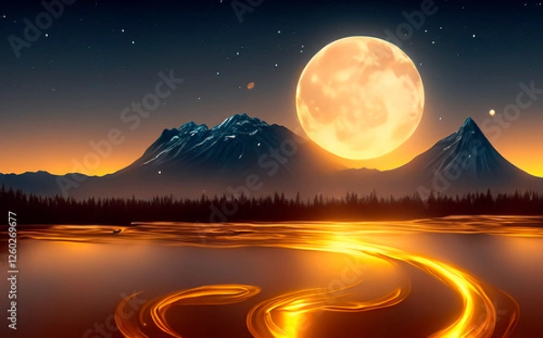 Obraz Fluid Lave scape